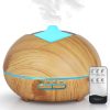 Diffusore Aromi e Olii essenziali 400ml con Led multicolore Colore Legno Chiaro