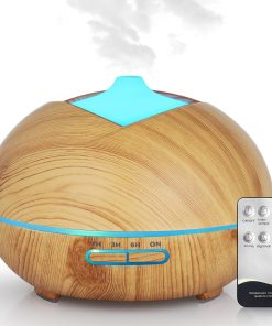 Diffusore Aromi e Olii essenziali 400ml con Led multicolore Colore Legno Chiaro