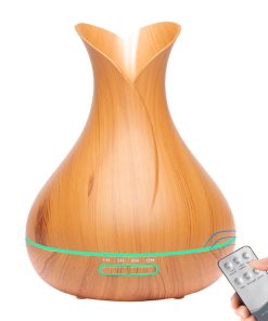Diffusore Aromi e Olii essenziali 550ml con Led multicolore Colore Legno Chiaro