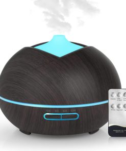 Diffusore Aromi e Olii essenziali 400ml con Led multicolore Colore Legno Scuro