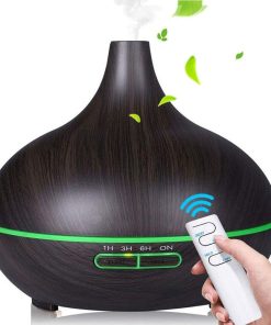 Diffusore Aromi e Olii essenziali 500ml con Led multicolore Colore Legno Scuro