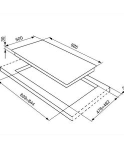 Alternative view of SMEG Piano Cottura SRV596GH5