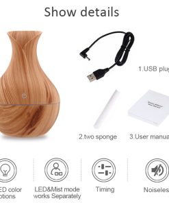 Alternative view of Mini Diffusore Aromi e Olii essenziali 150ml Legno Chiaro