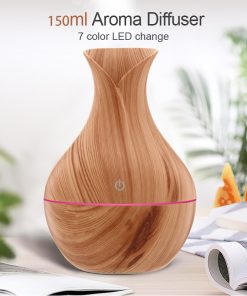 Mini Diffusore Aromi e Olii essenziali 150ml Legno Chiaro