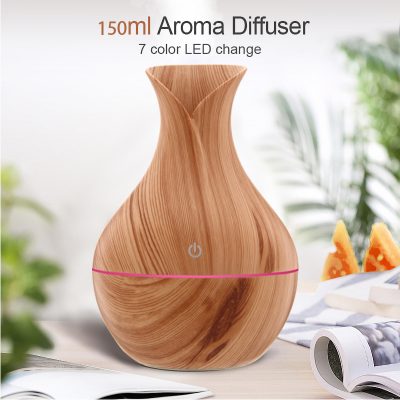 Mini Diffusore Aromi e Olii essenziali 150ml Legno Chiaro