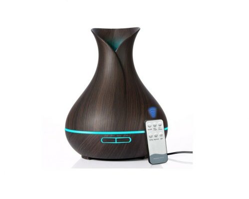 Diffusore Aromi e Olii essenziali 550ml con Led multicolore Colore Legno Scuro