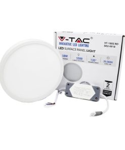 18w pannello led montato superficie premium rotondo bianco freddo 6000k