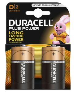 DURACELL Plus Power Alcaline Torcia D - Blister 2 Batterie