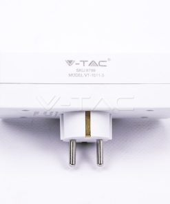 Alternative view of V-TAC VT-1011 Multipresa Adattatore Triplo Colore Bianco