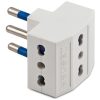 MASTER Adattatore Triplo Bipasso 2+T 16A Colore Bianco