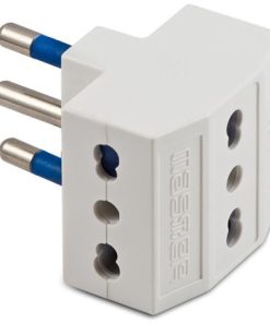 MASTER Adattatore Triplo Bipasso 2+T 16A Colore Bianco