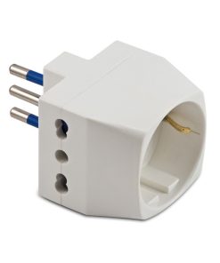 MASTER Adattatore Triplo Schuko 10A+T Colore Bianco