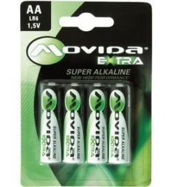 MOVIDA Extra Super Alkaline Stilo AA - Blister 4 Batterie