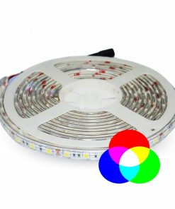 V-TAC Striscia Led 5050 Impermeabile Multicolore RGB 60Led/Metro - Bobina da 5 Metri