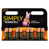 DURACELL SIMPLY Alcaline Stilo AA - Blister 8 Batterie
