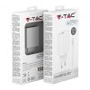 V-TAC VT-5371-W Caricatore da Viaggio con Cavo Ricarica Veloce Micro USB 2.1A Colore Bianco