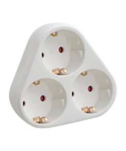 V-TAC VT-1009 Multipresa Adattatore Triplo Colore Bianco