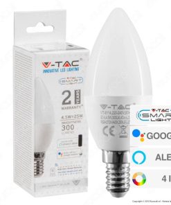 Alternative view of V-Tac Smart VT-5114 Lampada Led Wi-Fi E27 5W RGB+W 4IN1 Dimmerabile