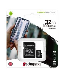 KINGSTON Micro SD 32 GB classe 10 MICROSD 100 MB/S Canvas Plus con adattatore