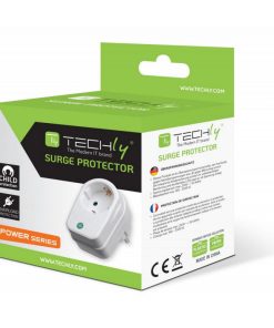 Alternative view of TECHLY Presa schuko protezione fulmini e sovratensioni 230V 16A