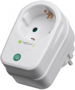 TECHLY Presa schuko protezione fulmini e sovratensioni 230V 16A