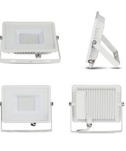 proiettore led v tac 30w 2400lm 6400k ip65 bianco 1