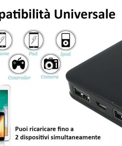 Alternative view of V-TAC VT-3503 Power Bank 5.000 mAh Colore Nero