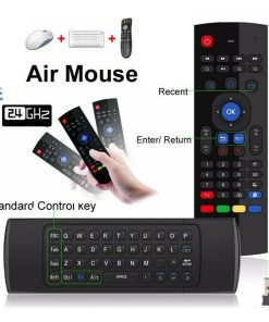 ANDOWL Telecomando con Mini Tastiera Air Mouse Wireless per Smart TV Android Box PC