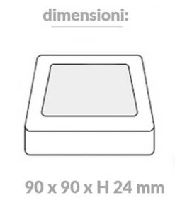 vtac 4909 v tac vt 605rsq pannello led 6w quadrato bianco freddo 6400k sku 4909 a33