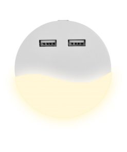 Alternative view of V-TAC VT-84 Punto Luce Led Rotondo Chip SAMSUNG con sensore Crepuscolare e 2 Porte USB