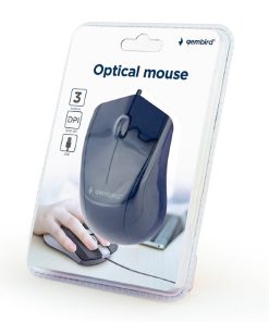 GEMBIRD Mouse Ottico 1000 DPI USB Black cavo 1.35m