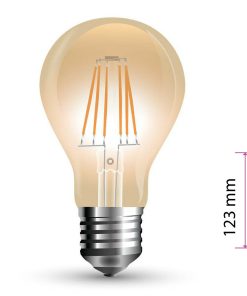 Alternative view of Lampada LED V-Tac VT-2028 E27 10W BULB A67 Filamento Ambrata