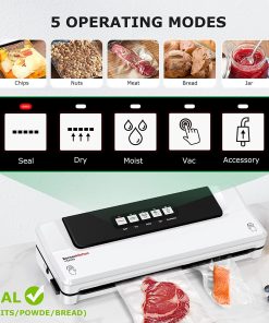 Alternative view of BONSENKITCHEN VS2000 Macchina Sottovuoto per Alimenti Bianco