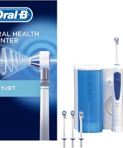ORAL-B Oxyjet Idropulsore con Sistema di Pulizia in Profondità e Tecnologia con Microbollicine, 4 Testine