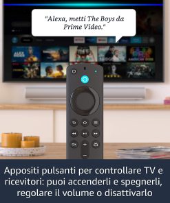 Alternative view of Fire TV Stick con telecomando vocale Alexa (con comandi per la TV) Streaming in HD