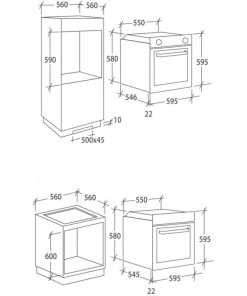 Alternative view of CANDY FCP52X/E/1 Forno Elettrico da Incasso Ventilato Multifunzione con Grill 65 Litri 60 cm Classe A colore Nero Inox