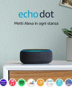 Echo Dot (3ª generazione) - Altoparlante intelligente con integrazione Alexa - Tessuto antracite