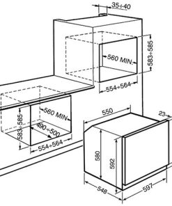 Alternative view of SMEG Forno Elettrico da Incasso SF64M3VS Capacità 70 L Multifunzione Ventilato Colore Inox