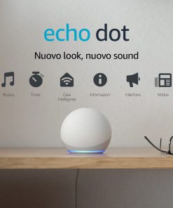 Echo Dot (4ª generazione) - Altoparlante intelligente con Alexa - Bianco ghiaccio