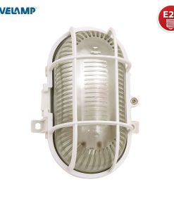 VELAMP TURTLE PLAFONIERA IN VETRO PER LAMPADINE E27 IP44 - COLORE BIANCO