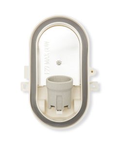Alternative view of VELAMP TURTLE PLAFONIERA IN VETRO PER LAMPADINE E27 IP44 - COLORE BIANCO