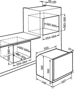 Alternative view of Smeg SF64M3VX forno 70 L A Acciaio inossidabile