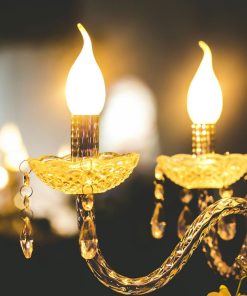 Alternative view of V-TAC Lampadina Led E14 4W Candela a Fiamma Filamento Vetro Ambrato