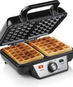 Tristar WF-2195 Cialdiera per Waffle, Acciaio Inossidabile, Nero
