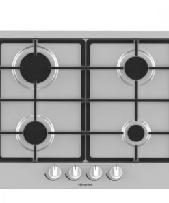 HISENSE GM643XF Piano Cottura da Incasso a Gas 60 cm 4 Fuochi inox Griglie in Ghisa